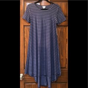 NWT LuLaRoe Carly - Blue Striped Dress